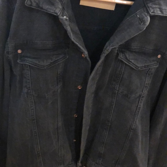 Faded black denim jacket - Picture 4 of 5